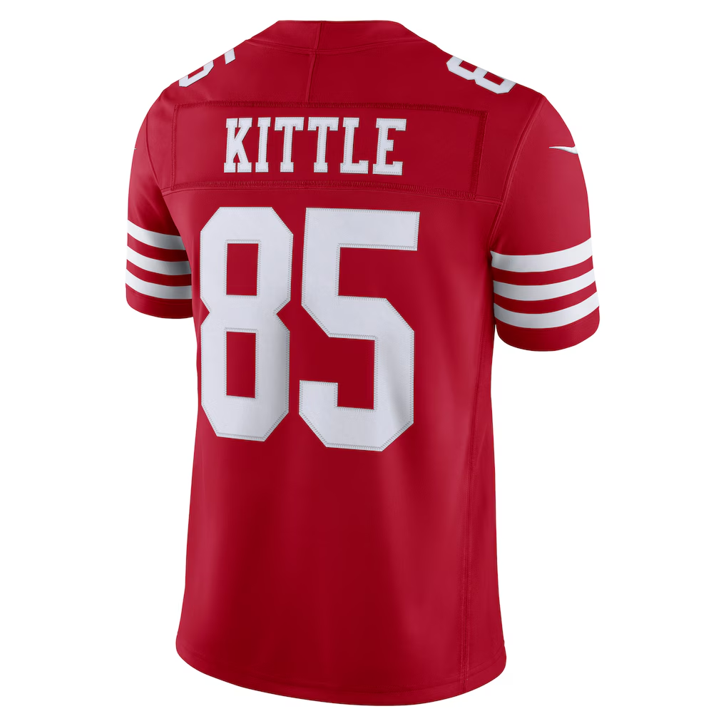 Trusc SF.49ers #85 George Kittle Scarlet Team Vapor F.U.S.E. Stitched Limited Jerseys