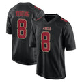 Trusc SF.49ers #8 Steve Young Player Black Fashion Game Football Jerseys