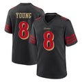 Trusc SF.49ers #8 Steve Young Player Black Rivalries Collection Game Stitched Jerseys