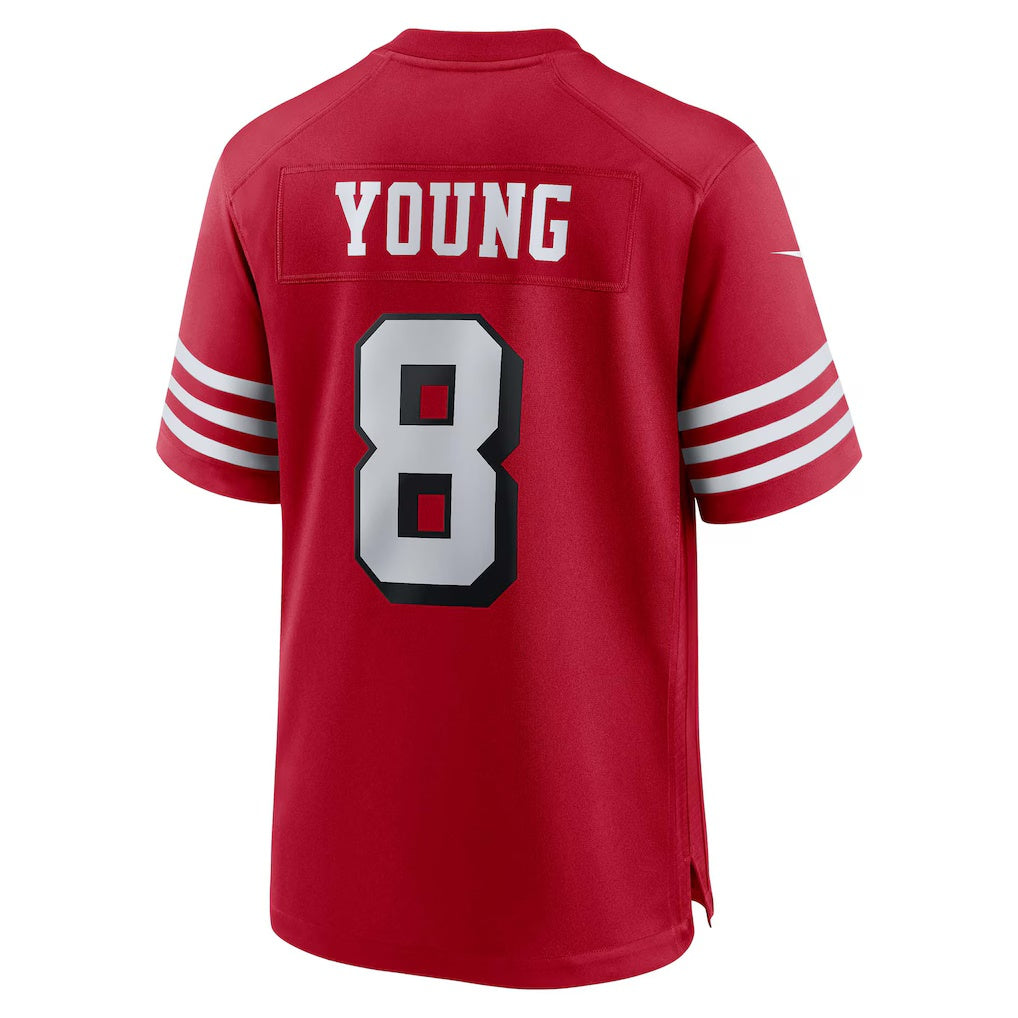 Trusc SF.49ers #8 Steve Young Scarlet Retired Player Alternate Game Stitched Jerseys