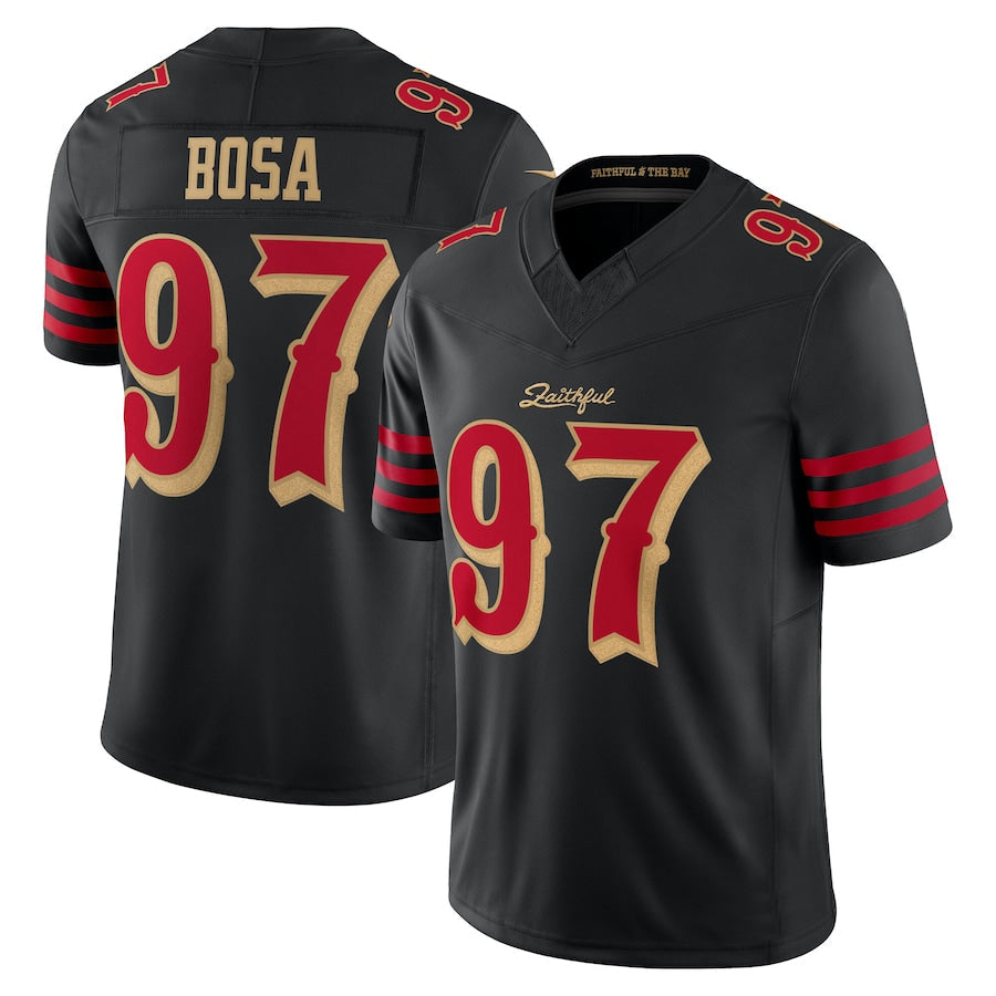 Trusc SF.49ers #97 Nick Bosa Player Rivalries Collection Vapor Limited Black Stitched Jersey