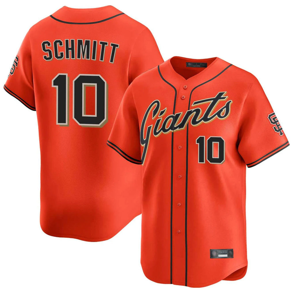 Trusc SF.Giants #10 Casey Schmitt Player Orange Home Limited Stitched Jerseys
