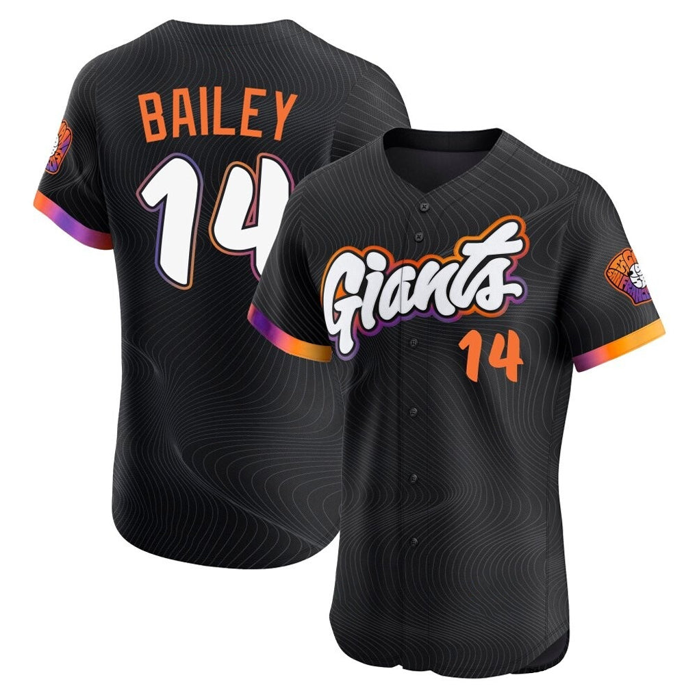 Trusc SF.Giants #14 Patrick Bailey Player Black 2025 City Connect Home Limited Elite Stitched Jerseys