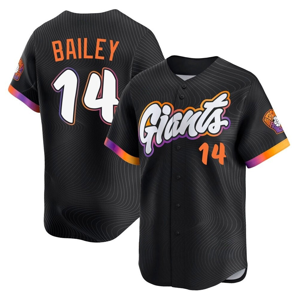 Trusc SF.Giants #14 Patrick Bailey Player Black 2025 City Connect Home Limited Stitched Jerseys