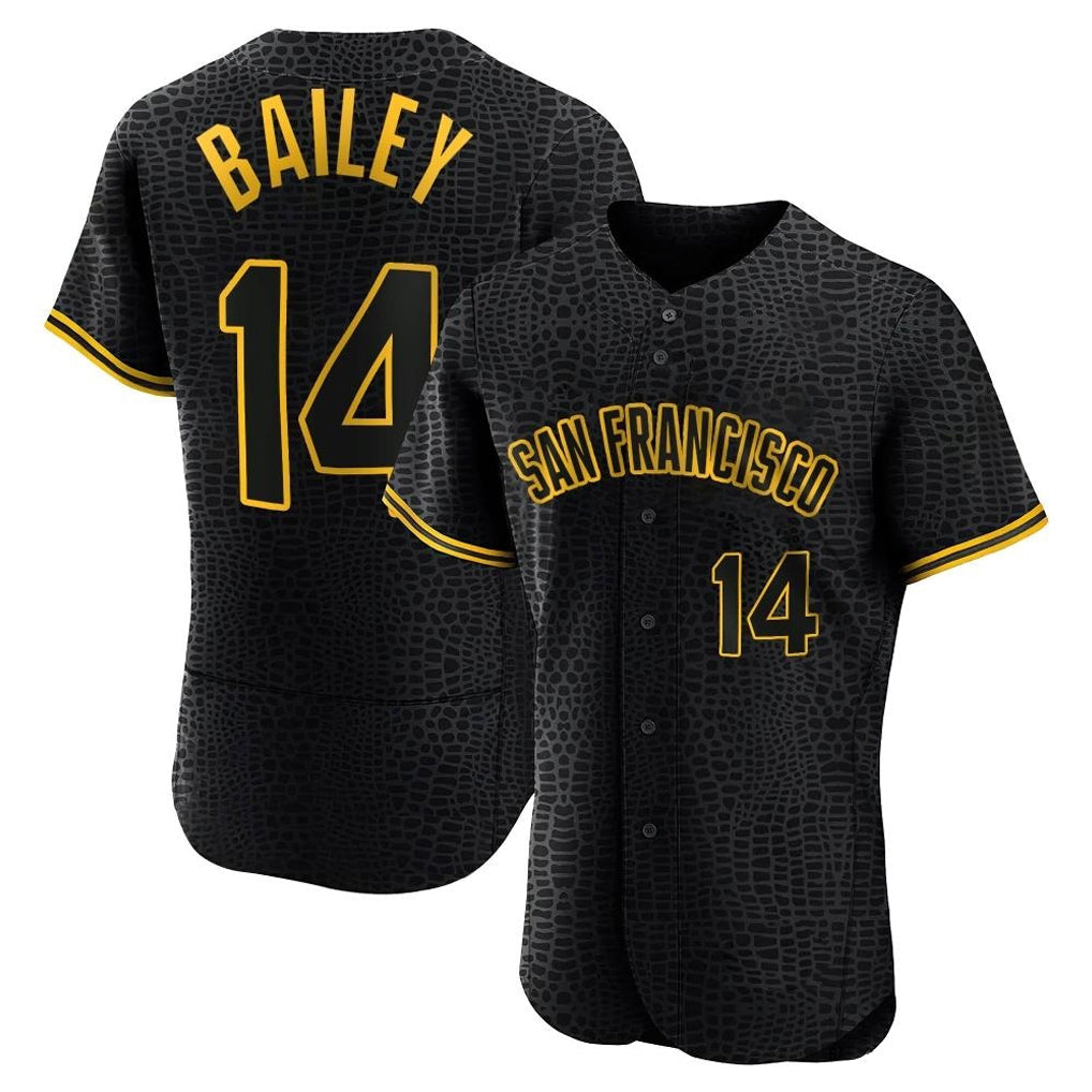 Trusc SF.Giants #14 Patrick Bailey Player Black Snake Skin City Limited Elite Stitched Jerseys