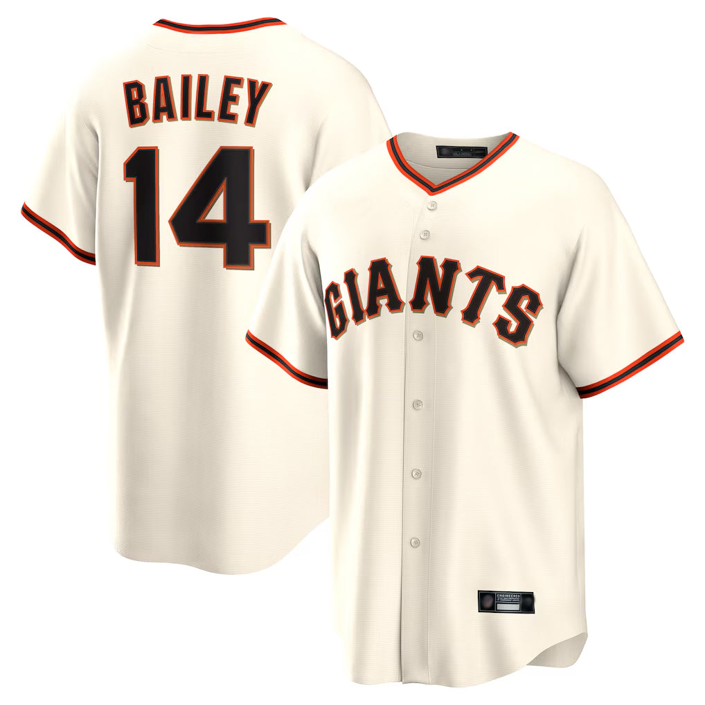 Trusc SF.Giants #14 Patrick Bailey Player Cream Home Game Stitched Jerseys