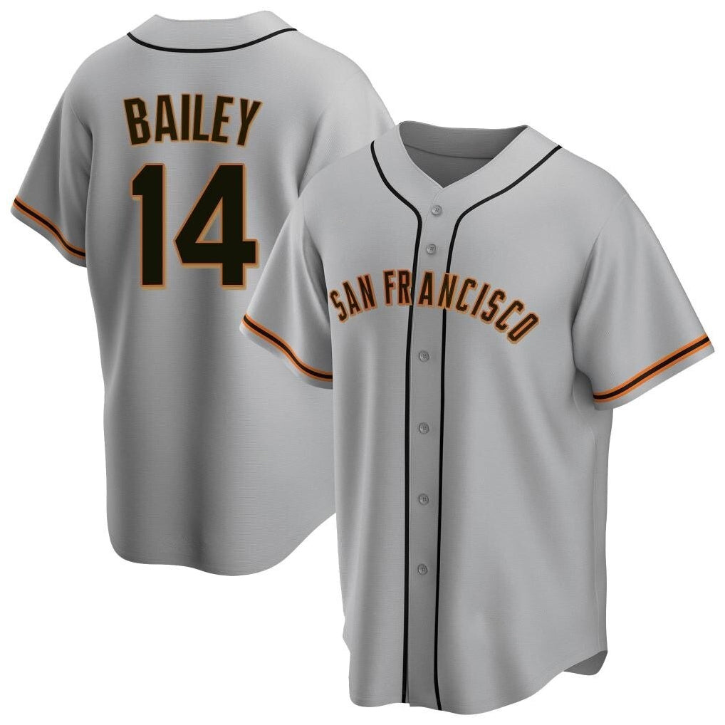 Trusc SF.Giants #14 Patrick Bailey Player Gray Home Game Stitched Jerseys