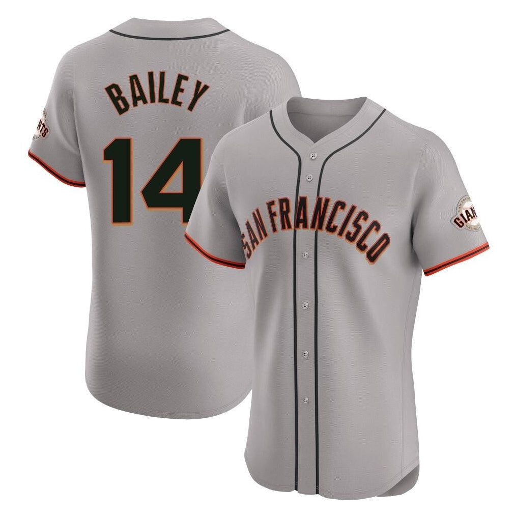 Trusc SF.Giants #14 Patrick Bailey Player Gray Home Limited Elite Stitched Jerseys
