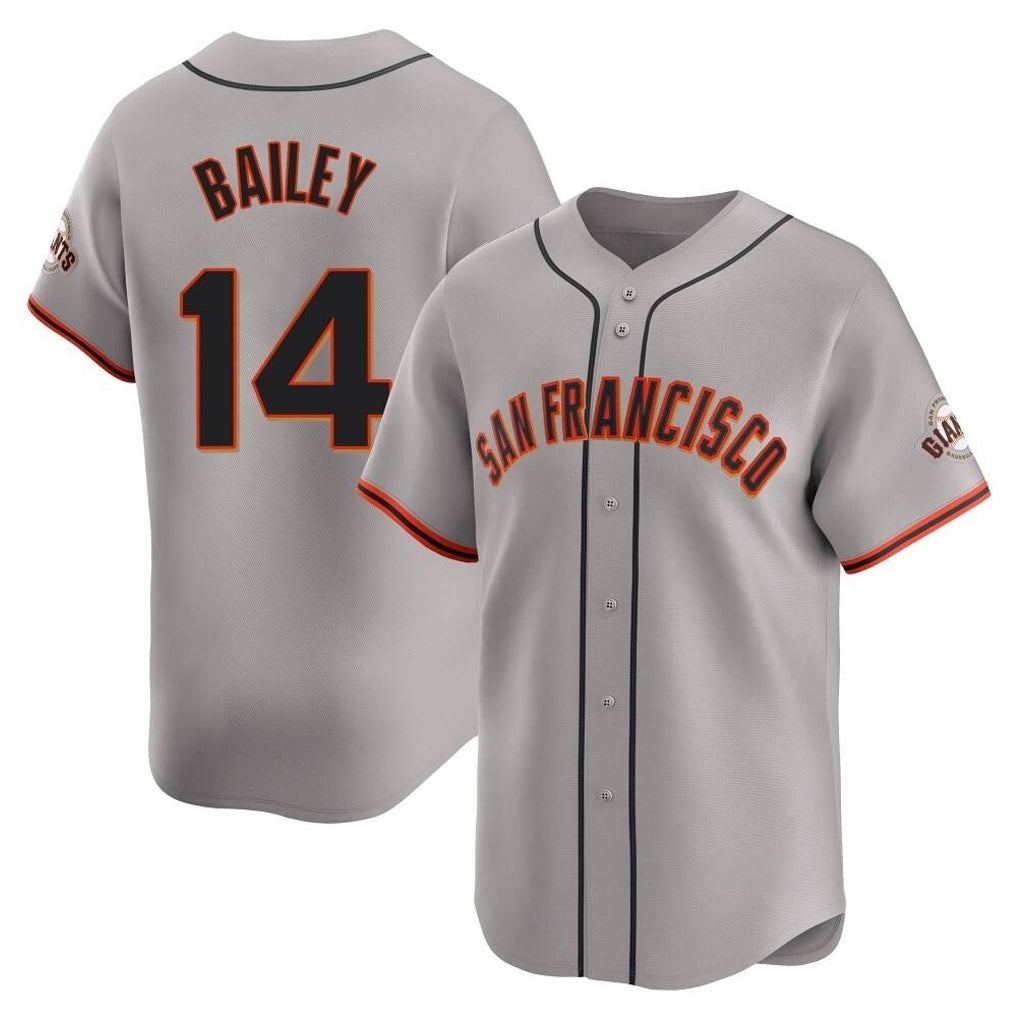 Trusc SF.Giants #14 Patrick Bailey Player Gray Home Limited Stitched Jerseys