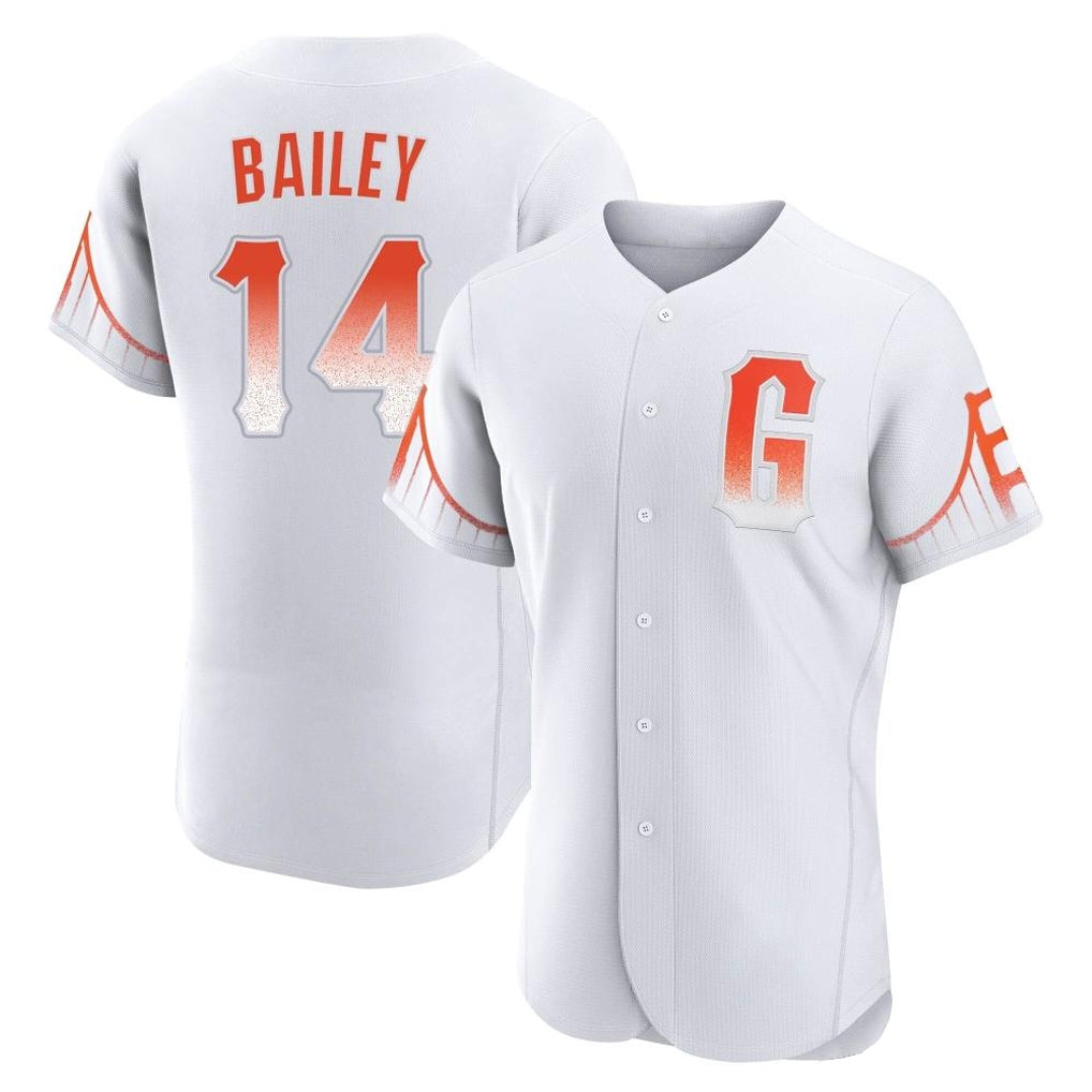 Trusc SF.Giants #14 Patrick Bailey Player White City Connect Home Limited Elite Stitched Jerseys