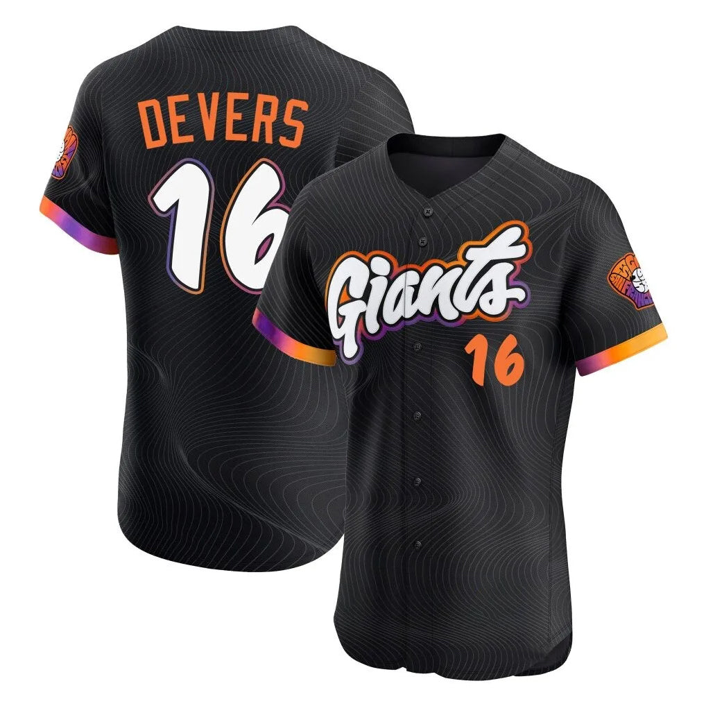 Trusc SF.Giants #16 Rafael Devers Player Black 2025 City Connect Home Limited Elite Stitched Jerseys