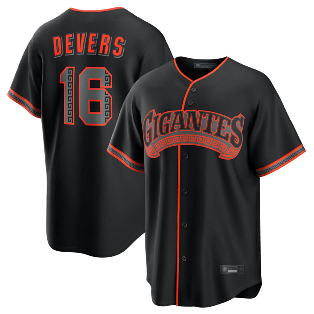 Trusc SF.Giants #16 Rafael Devers Player Black Alternate Limited Stitched Jerseys