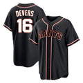 Trusc SF.Giants #16 Rafael Devers Player Black Fashion Out Home Limited Stitched Jerseys