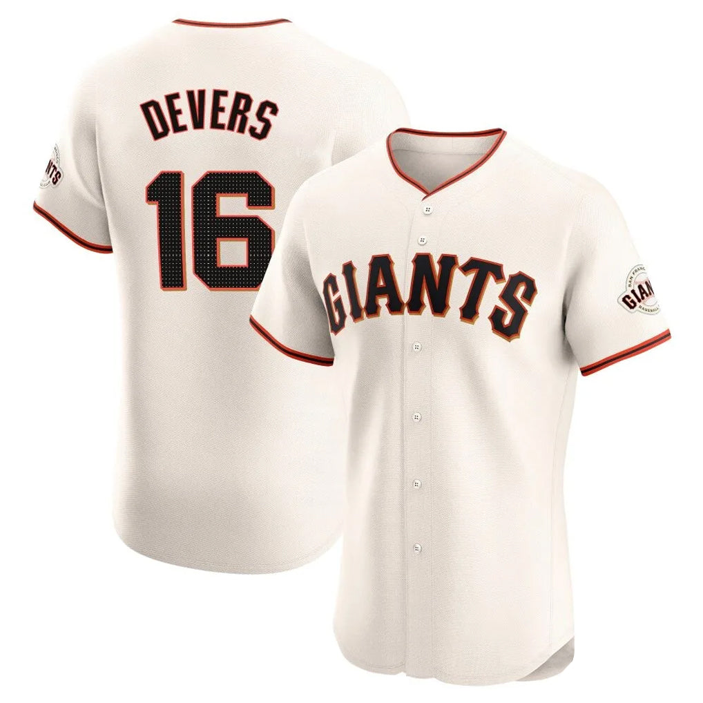 Trusc SF.Giants #16 Rafael Devers Player Cream Home Limited Elite Stitched Jerseys