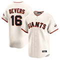 Trusc SF.Giants #16 Rafael Devers Player Cream Home Limited Stitched Jerseys