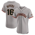 Trusc SF.Giants #16 Rafael Devers Player Gray Home Limited Elite Stitched Jerseys