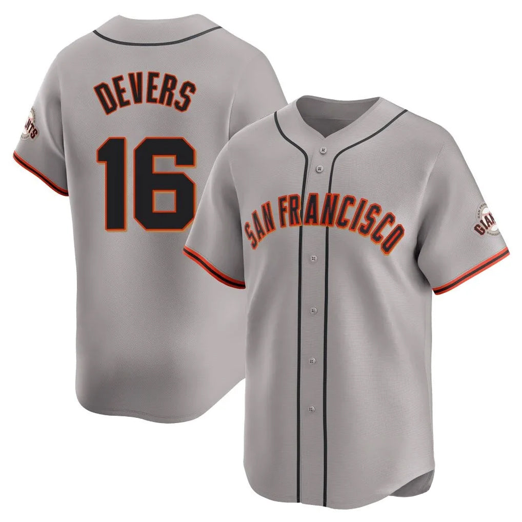 Trusc SF.Giants #16 Rafael Devers Player Gray Home Limited Stitched Jerseys