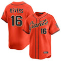 Trusc SF.Giants #16 Rafael Devers Player Orange Home Limited Stitched Jerseys