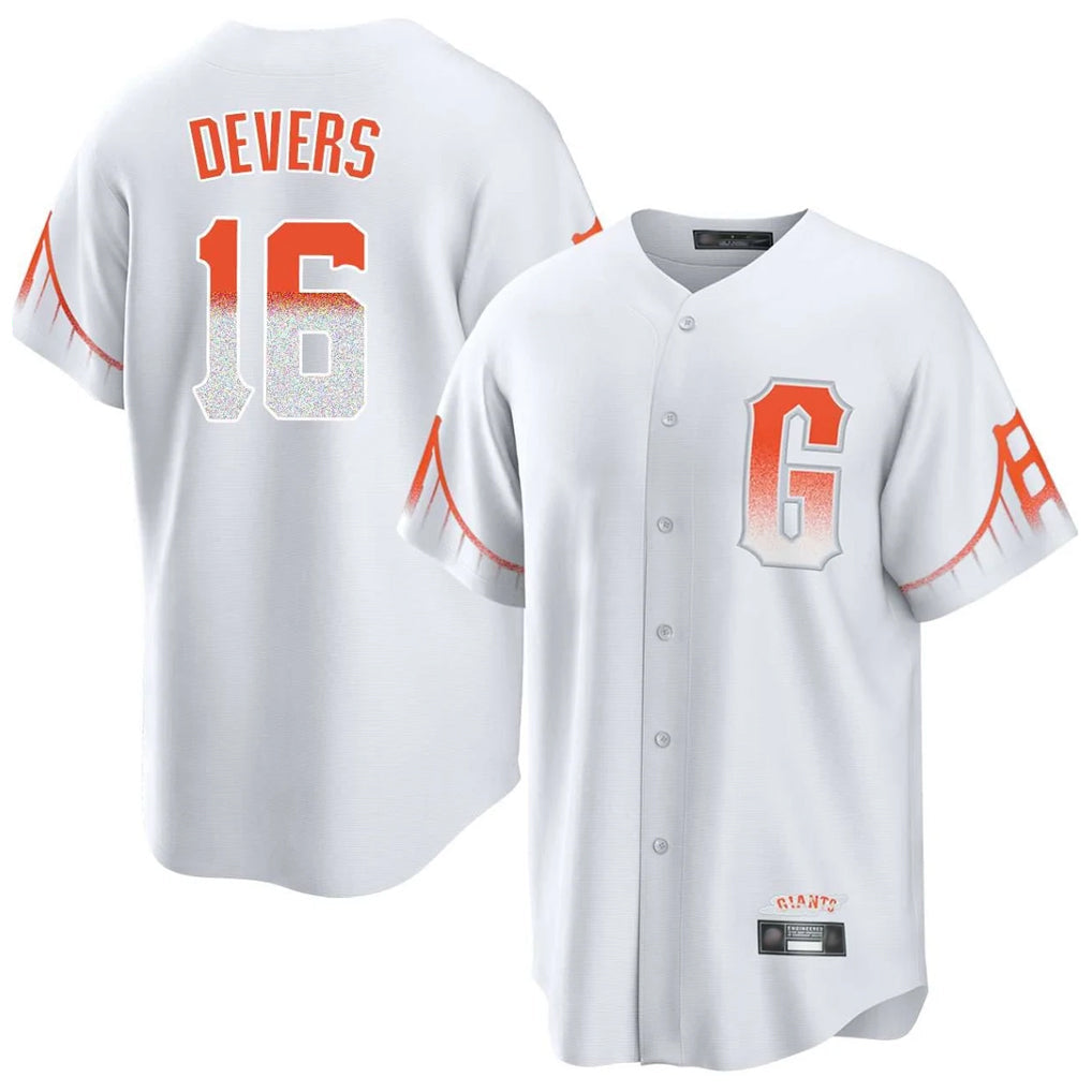 Trusc SF.Giants #16 Rafael Devers Player White City Connect Home Game Stitched Jerseys