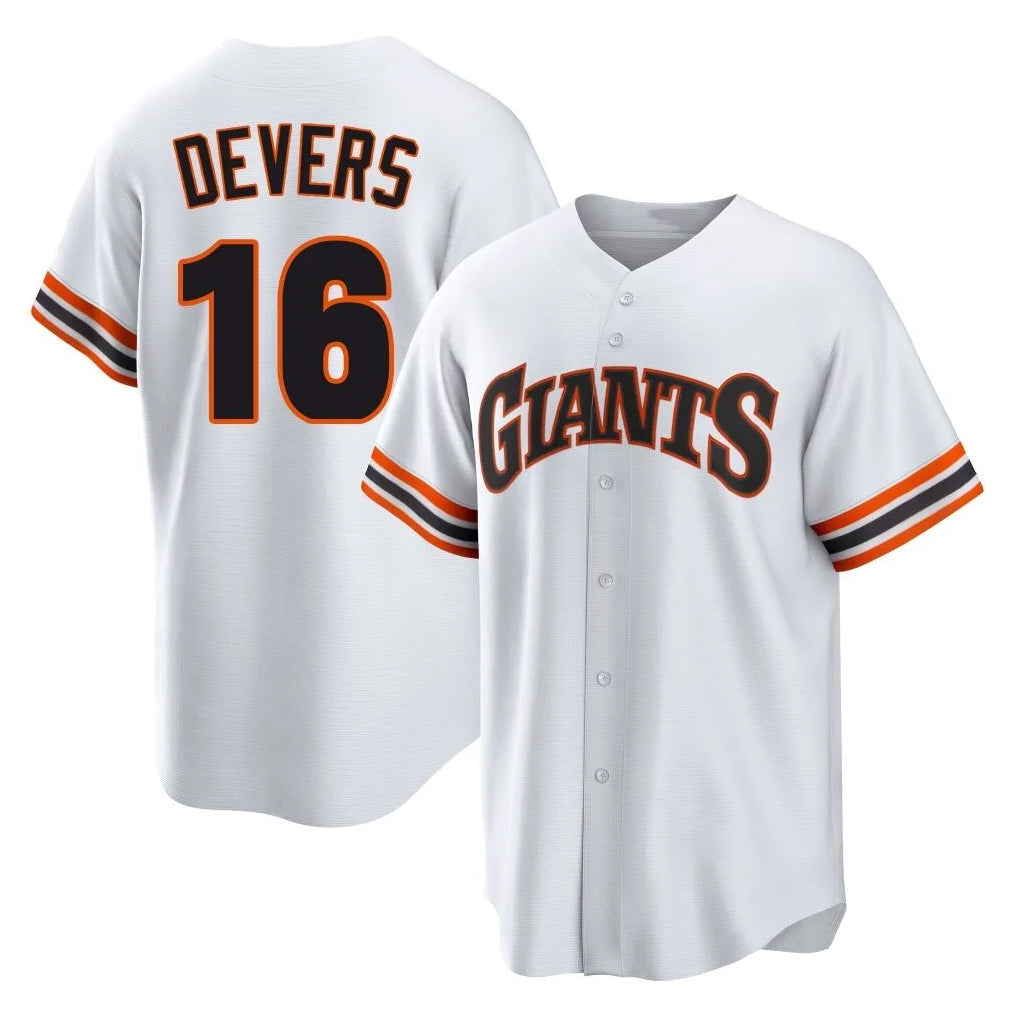 Trusc SF.Giants #16 Rafael Devers Player White Home Game Stitched Jerseys