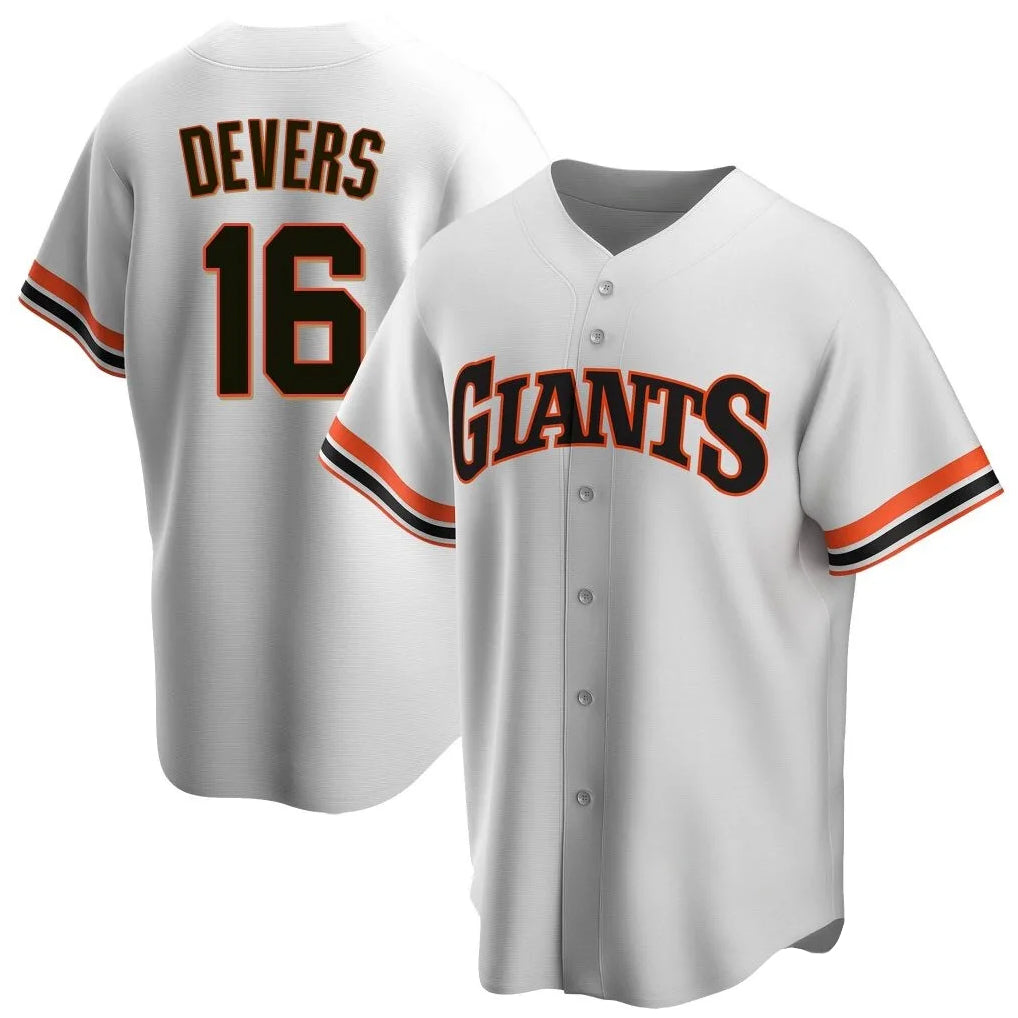 Trusc SF.Giants #16 Rafael Devers Player White Throwback Cooperstown Collection Home Game Stitched Jerseys