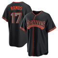 Trusc SF.Giants #17 Heliot Ramos Player Black Alternate Limited Stitched Jerseys