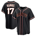 Trusc SF.Giants #17 Heliot Ramos Player Black Fashion Out Home Limited Stitched Jerseys