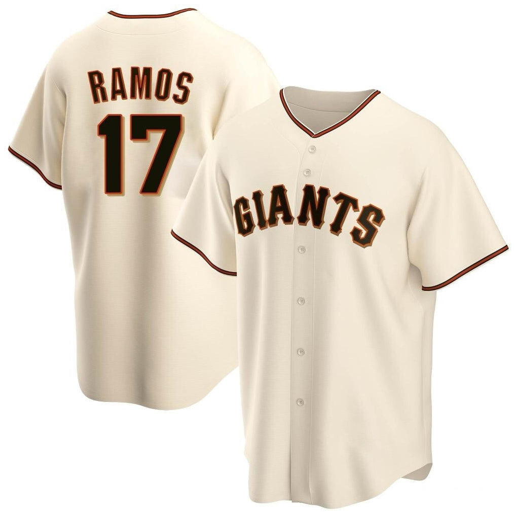 Trusc SF.Giants #17 Heliot Ramos Player Cream Home Game Stitched Jerseys