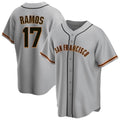 Trusc SF.Giants #17 Heliot Ramos Player Gray Home Game Stitched Jerseys