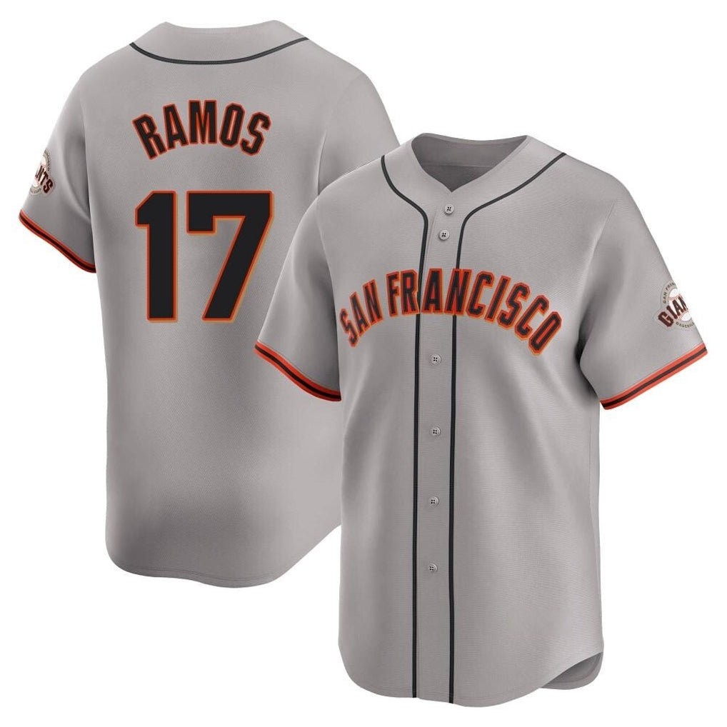 Trusc SF.Giants #17 Heliot Ramos Player Gray Home Limited Stitched Jerseys