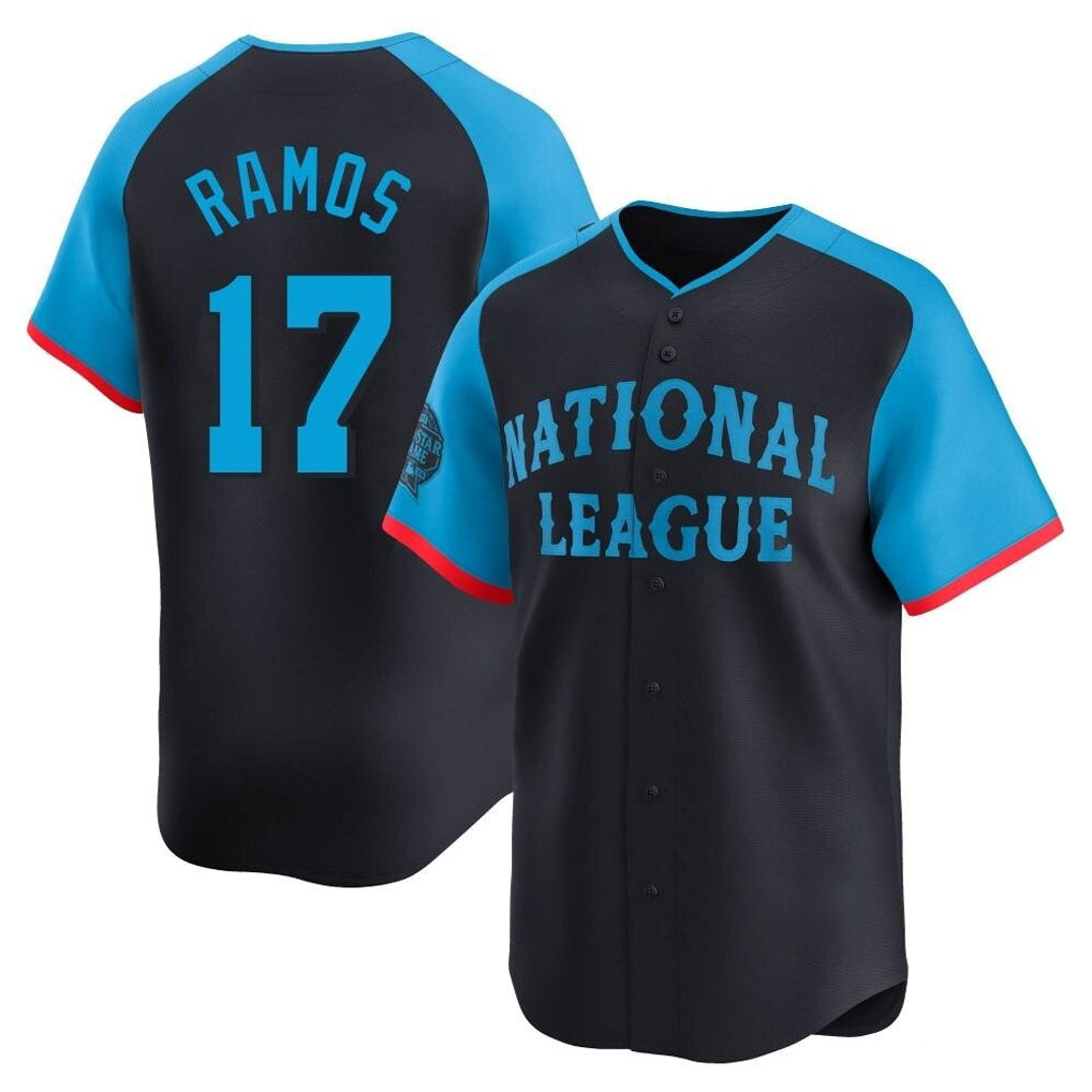 Trusc SF.Giants #17 Heliot Ramos Player Navy National League All-Star Home Limited Stitched Jerseys