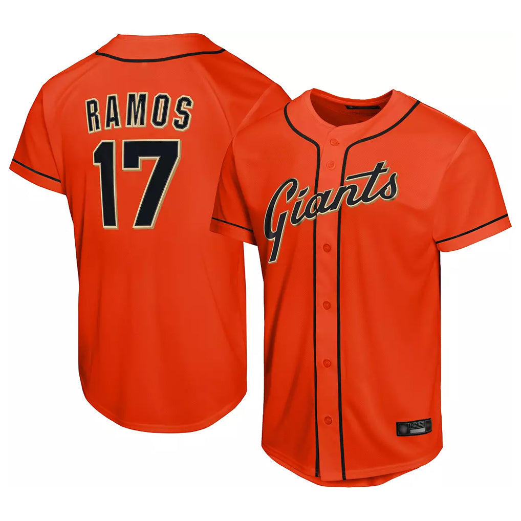 Trusc SF.Giants #17 Heliot Ramos Player Orange Home Limited Stitched Jerseys