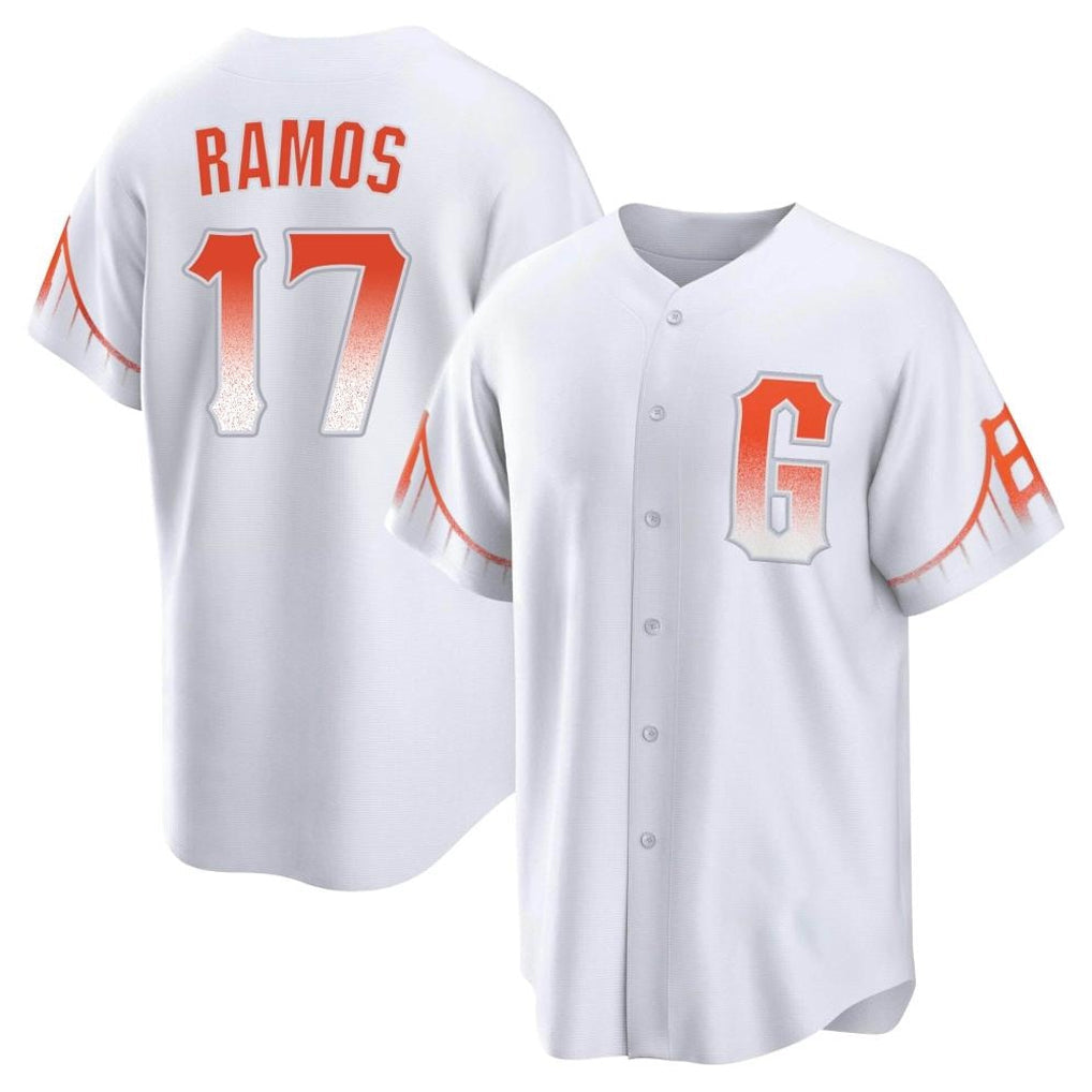 Trusc SF.Giants #17 Heliot Ramos Player White City Connect Home Game Stitched Jerseys