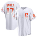 Trusc SF.Giants #17 Heliot Ramos Player White City Connect Home Game Stitched Jerseys