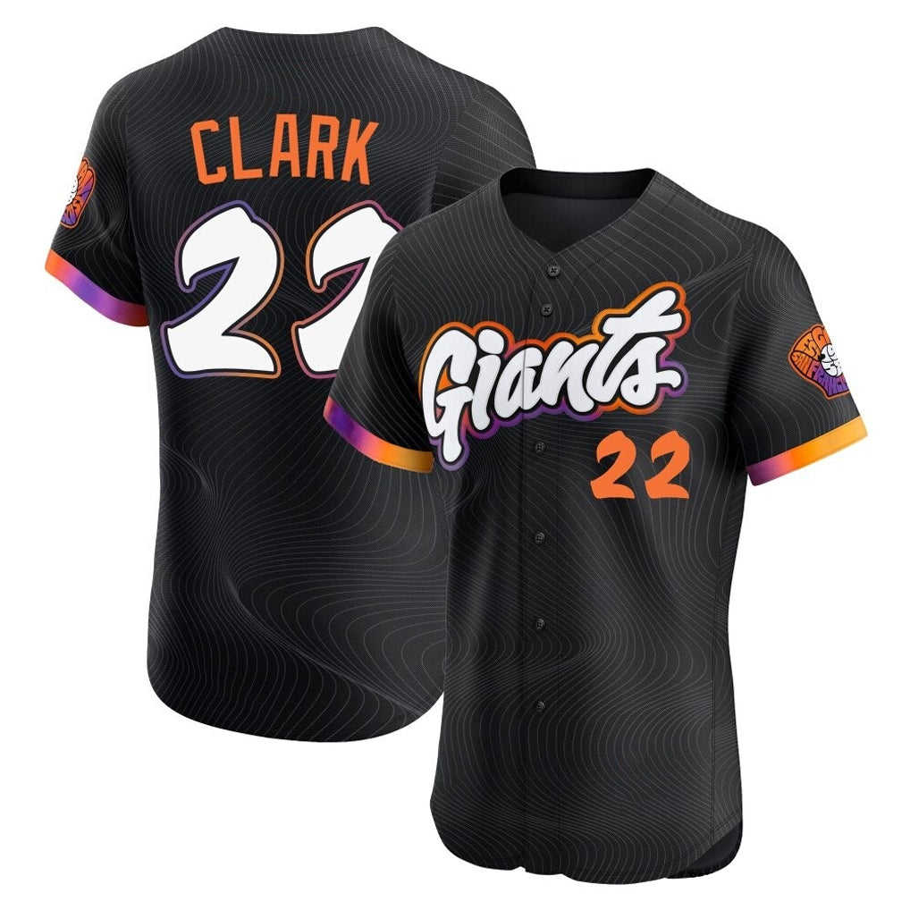 Trusc SF.Giants #22 Will Clark Player Black 2025 City Connect Home Limited Elite Stitched Jerseys
