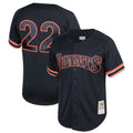 Trusc SF.Giants #22 Will Clark Player Black Mitchell & Ness Cooperstown Collection Limited Stitched Jerseys