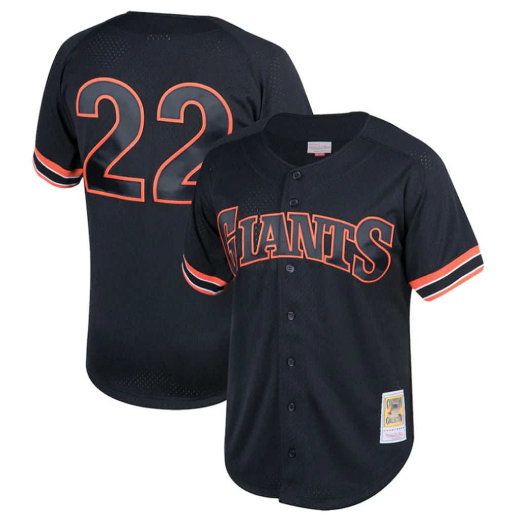 Trusc SF.Giants #22 Will Clark Player Black Mitchell & Ness Cooperstown Collection Limited Stitched Jerseys