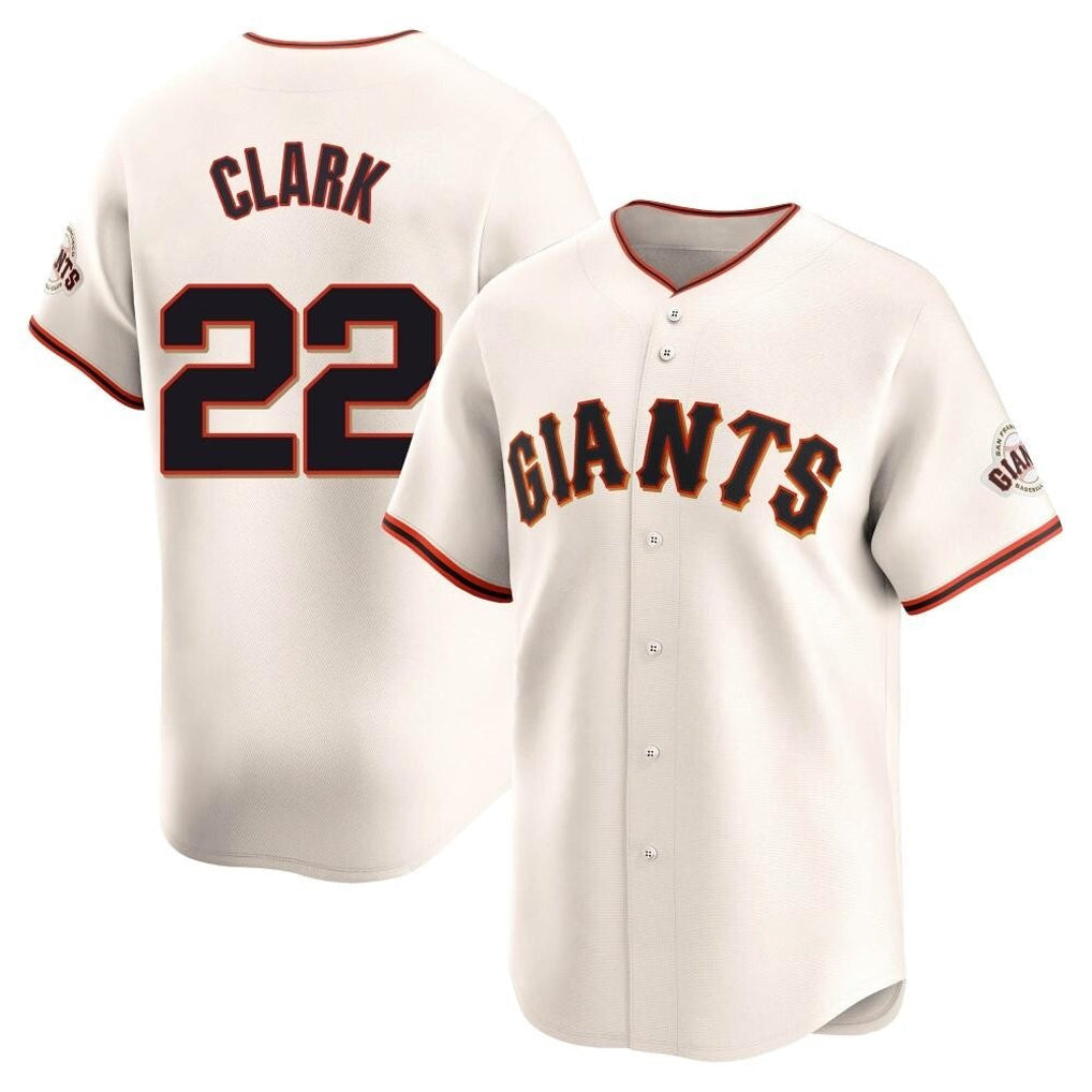 Trusc SF.Giants #22 Will Clark Player Cream Home Limited Stitched Jerseys