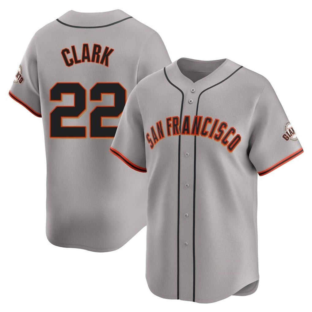 Trusc SF.Giants #22 Will Clark Player Gray Home Limited Stitched Jerseys