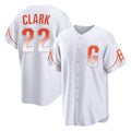 Trusc SF.Giants #22 Will Clark Player White City Connect Home Game Stitched Jerseys