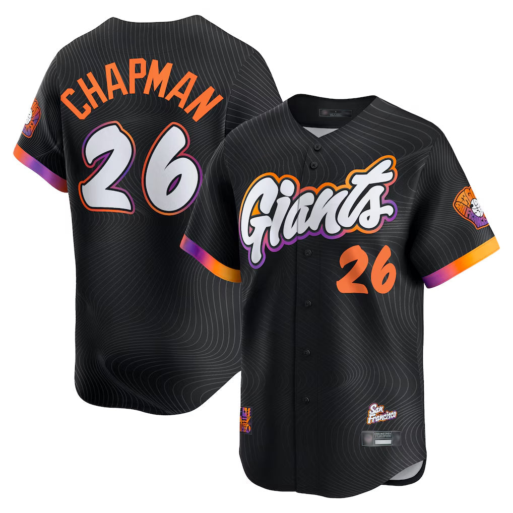 Trusc SF.Giants #26 Matt Chapman Player Black 2025 City Connect Home Limited Stitched Jerseys