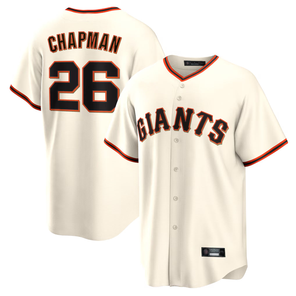 Trusc SF.Giants #26 Matt Chapman Player Cream Home Game Stitched Jerseys
