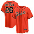 Trusc SF.Giants #26 Matt Chapman Player Orange Home Game Stitched Jerseys