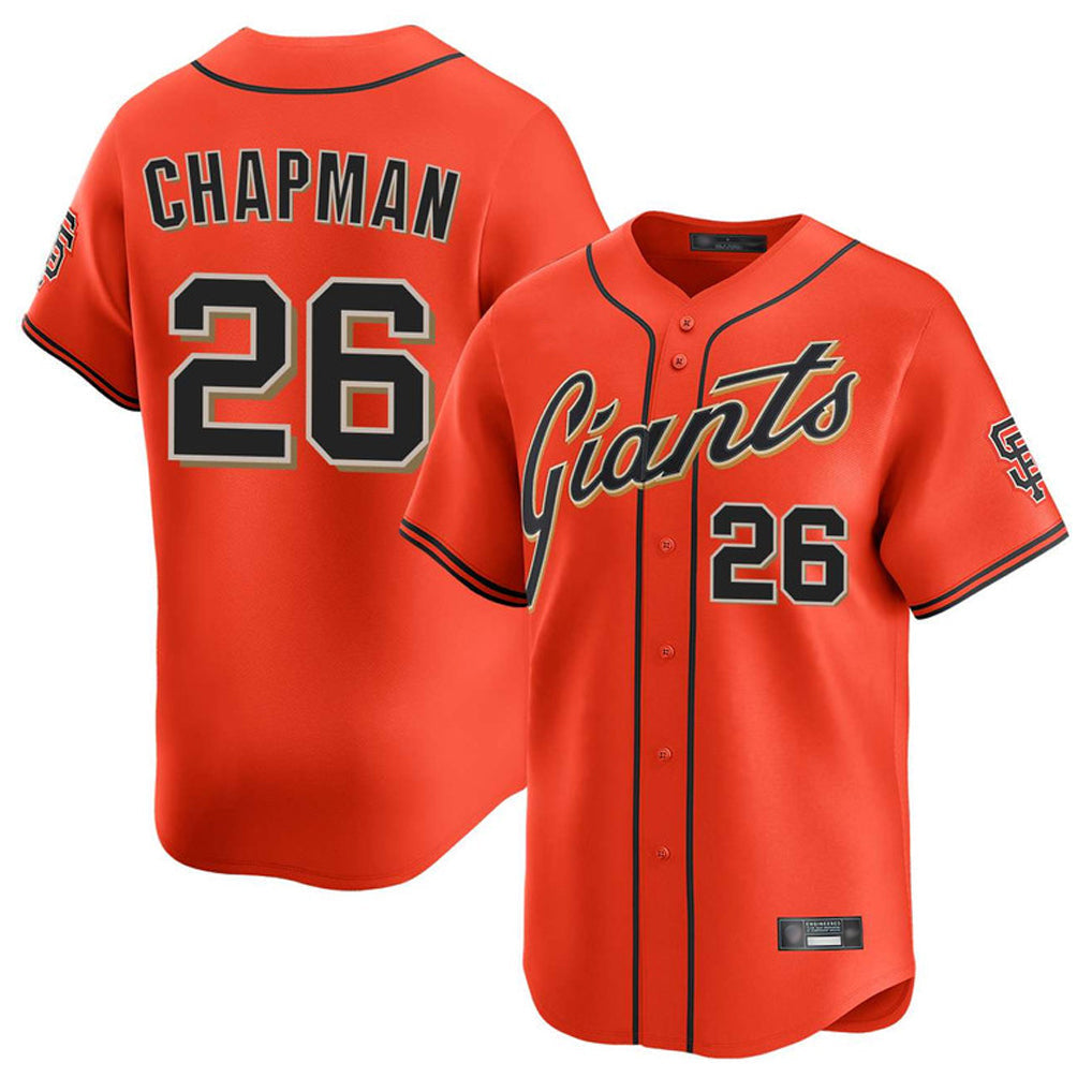Trusc SF.Giants #26 Matt Chapman Player Orange Home Limited Stitched Jerseys