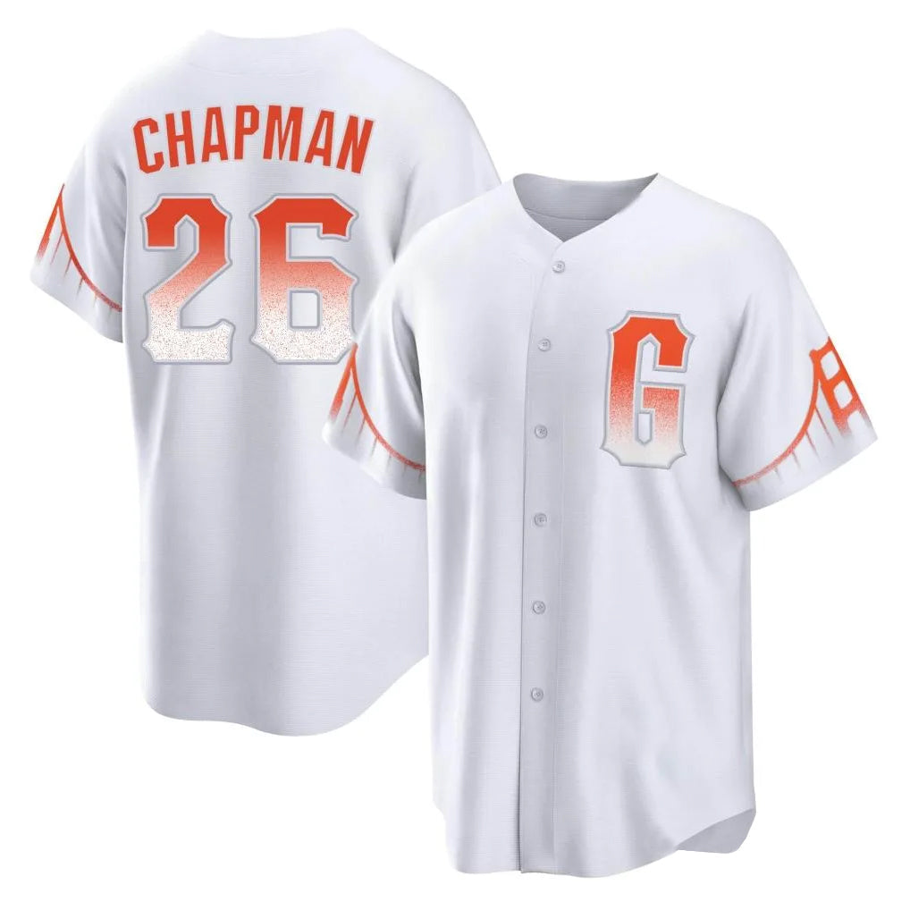 Trusc SF.Giants #26 Matt Chapman Player White City Connect Home Game Stitched Jerseys
