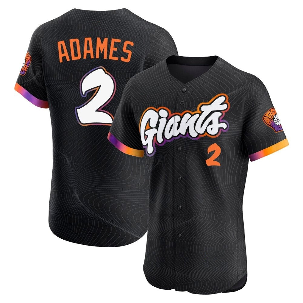 Trusc SF.Giants #2 Willy Adames Player Black 2025 City Connect Home Limited Elite Stitched Jerseys