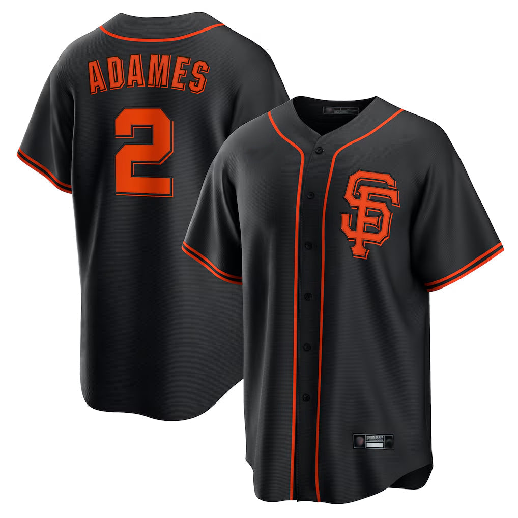 Trusc SF.Giants #2 Willy Adames Player  Black 2026 Home Game Stitched Jerseys
