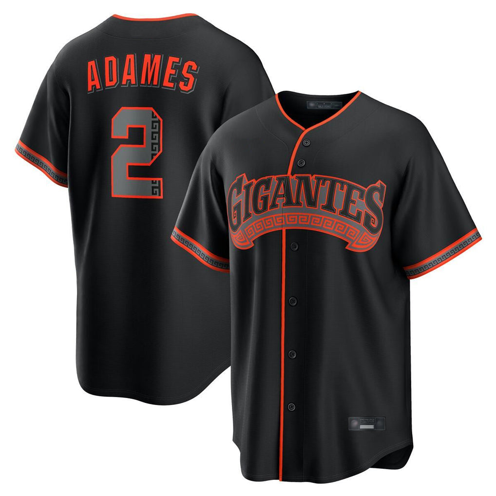 Trusc SF.Giants #2 Willy Adames Player Black Alternate Limited Stitched Jerseys
