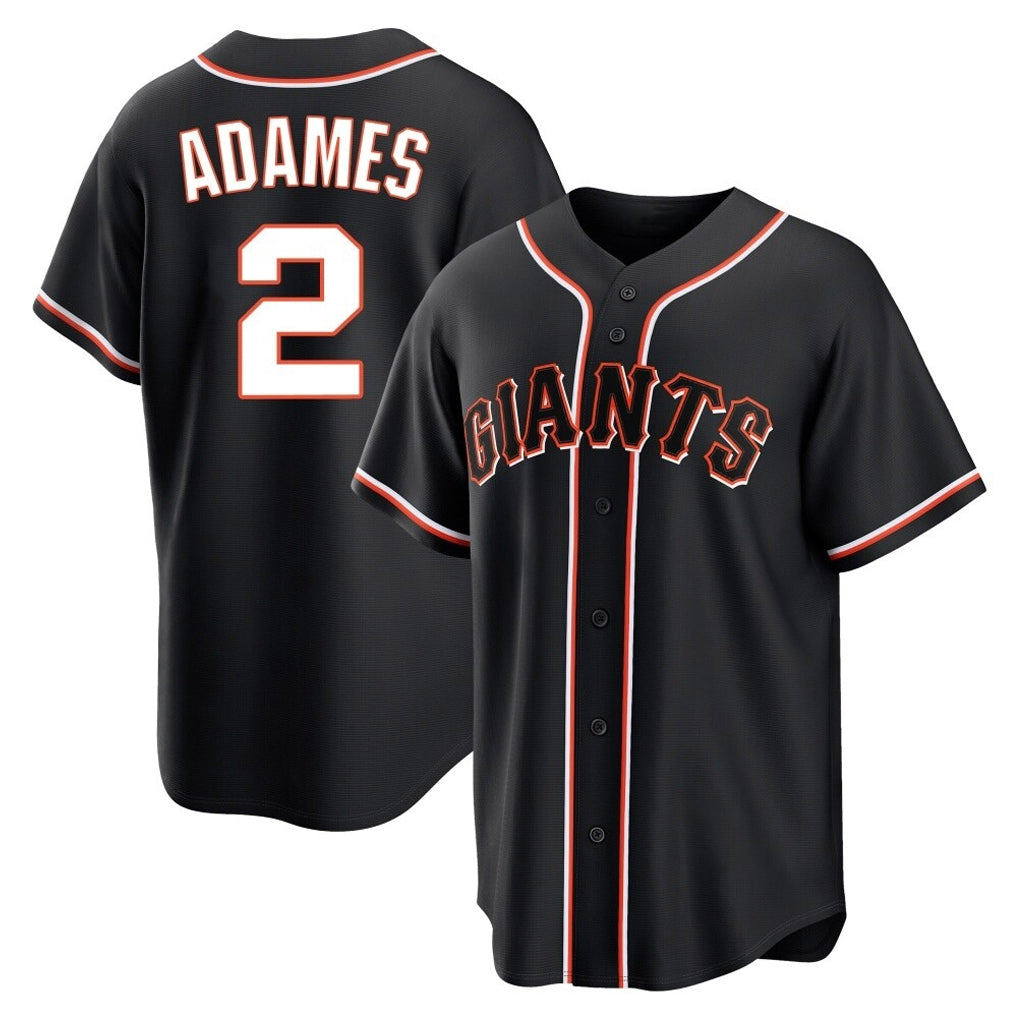 Trusc SF.Giants #2 Willy Adames Player Black Fashion Out Home Limited Stitched Jerseys
