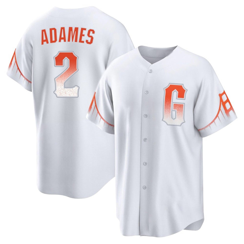 Trusc SF.Giants #2 Willy Adames Player White City Connect Home Game Stitched Jerseys